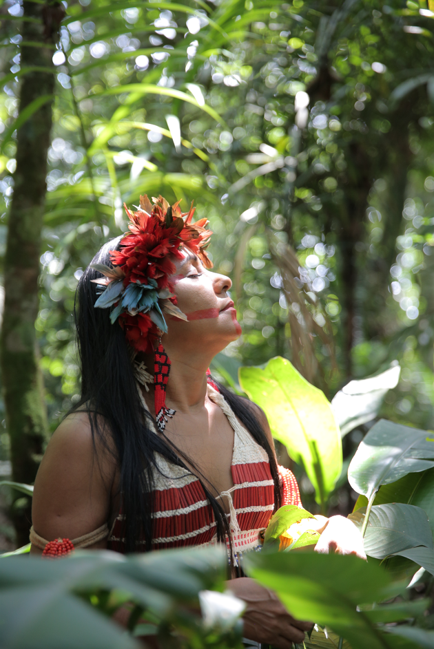 A city-dweller by necessity, Puyr Tembé spends time enjoying the forest that she fights every day to protect  (photo credit Fernanda Luna)